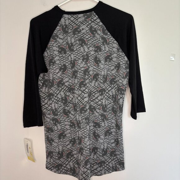 LULAROE DISNEY NEW Randy Women's Small Gray Black Red Mickey Mouse Stretch - Picture 2 of 5